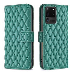 Funda de Cuero Cartera con Soporte Carcasa B11F para Samsung Galaxy S20 Ultra Verde