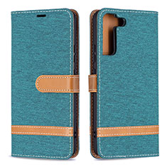 Funda de Cuero Cartera con Soporte Carcasa B11F para Samsung Galaxy S22 Plus 5G Verde