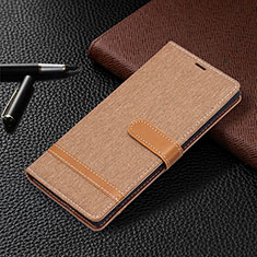 Funda de Cuero Cartera con Soporte Carcasa B11F para Samsung Galaxy S22 Ultra 5G Oro