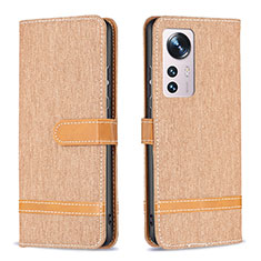 Funda de Cuero Cartera con Soporte Carcasa B11F para Xiaomi Mi 12 5G Oro