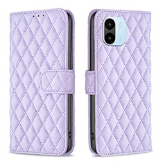 Funda de Cuero Cartera con Soporte Carcasa B11F para Xiaomi Poco C50 Morado