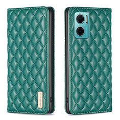 Funda de Cuero Cartera con Soporte Carcasa B11F para Xiaomi Redmi Note 11E 5G Verde