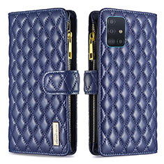 Funda de Cuero Cartera con Soporte Carcasa B12F para Samsung Galaxy A51 5G Azul