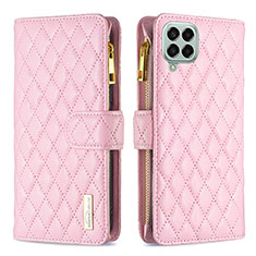 Funda de Cuero Cartera con Soporte Carcasa B12F para Samsung Galaxy M33 5G Oro Rosa