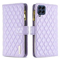 Funda de Cuero Cartera con Soporte Carcasa B12F para Samsung Galaxy M53 5G Morado