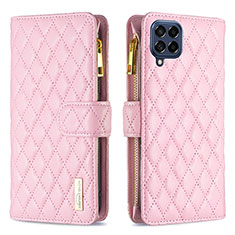 Funda de Cuero Cartera con Soporte Carcasa B12F para Samsung Galaxy M53 5G Oro Rosa