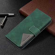 Funda de Cuero Cartera con Soporte Carcasa B12F para Samsung Galaxy S23 Plus 5G Verde