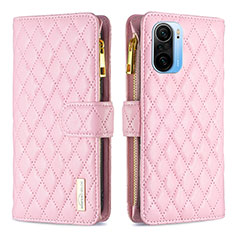 Funda de Cuero Cartera con Soporte Carcasa B12F para Xiaomi Mi 11X Pro 5G Oro Rosa