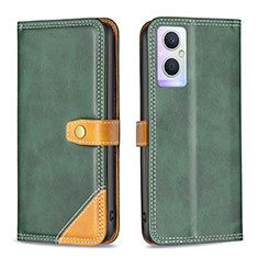 Funda de Cuero Cartera con Soporte Carcasa B14F para OnePlus Nord N20 5G Verde