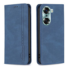 Funda de Cuero Cartera con Soporte Carcasa B15F para Huawei Honor 60 Pro 5G Azul