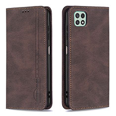 Funda de Cuero Cartera con Soporte Carcasa B15F para Samsung Galaxy F42 5G Marron