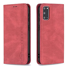 Funda de Cuero Cartera con Soporte Carcasa B15F para Samsung Galaxy S20 5G Rojo