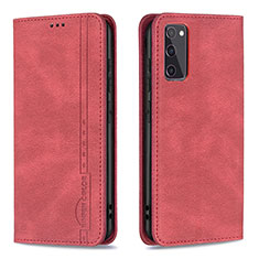 Funda de Cuero Cartera con Soporte Carcasa B15F para Samsung Galaxy S20 Lite 5G Rojo
