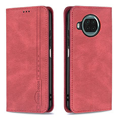 Funda de Cuero Cartera con Soporte Carcasa B15F para Xiaomi Mi 10T Lite 5G Rojo