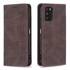 Funda de Cuero Cartera con Soporte Carcasa B15F para Xiaomi Poco M3 Marron