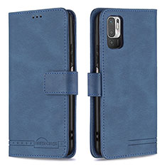 Funda de Cuero Cartera con Soporte Carcasa B15F para Xiaomi POCO M3 Pro 5G Azul