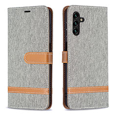 Funda de Cuero Cartera con Soporte Carcasa B16F para Samsung Galaxy A04s Gris