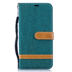 Funda de Cuero Cartera con Soporte Carcasa B16F para Samsung Galaxy A10 Verde