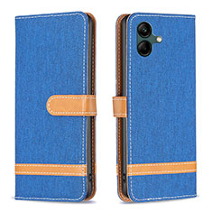 Funda de Cuero Cartera con Soporte Carcasa B16F para Samsung Galaxy F04 Azul