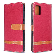 Funda de Cuero Cartera con Soporte Carcasa B16F para Samsung Galaxy M40S Rojo