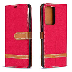 Funda de Cuero Cartera con Soporte Carcasa B16F para Samsung Galaxy Note 20 Ultra 5G Rojo