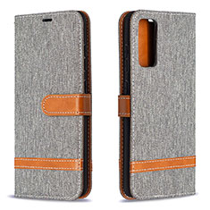 Funda de Cuero Cartera con Soporte Carcasa B16F para Samsung Galaxy S20 FE (2022) 5G Gris