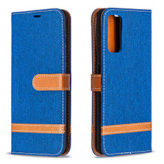 Funda de Cuero Cartera con Soporte Carcasa B16F para Samsung Galaxy S20 Lite 5G Azul