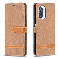 Funda de Cuero Cartera con Soporte Carcasa B16F para Xiaomi Mi 11X Pro 5G Oro