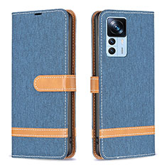 Funda de Cuero Cartera con Soporte Carcasa B16F para Xiaomi Mi 12T Pro 5G Azul Real