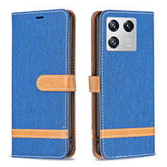 Funda de Cuero Cartera con Soporte Carcasa B16F para Xiaomi Mi 13 5G Azul