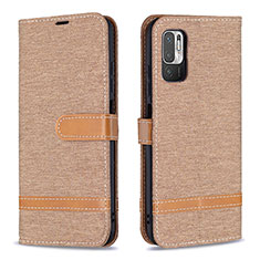 Funda de Cuero Cartera con Soporte Carcasa B16F para Xiaomi POCO M3 Pro 5G Oro