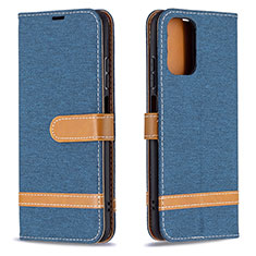 Funda de Cuero Cartera con Soporte Carcasa B16F para Xiaomi Redmi Note 10 4G Azul Real