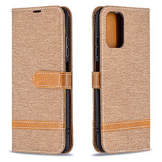 Funda de Cuero Cartera con Soporte Carcasa B16F para Xiaomi Redmi Note 10 4G Oro