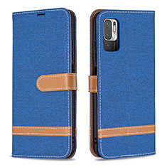 Funda de Cuero Cartera con Soporte Carcasa B16F para Xiaomi Redmi Note 11 SE 5G Azul