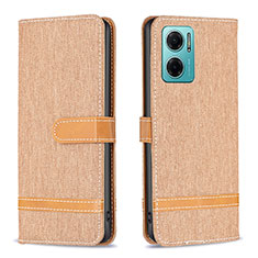 Funda de Cuero Cartera con Soporte Carcasa B16F para Xiaomi Redmi Note 11E 5G Oro