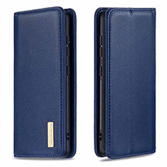 Funda de Cuero Cartera con Soporte Carcasa B17F para Samsung Galaxy M10S Azul