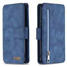 Funda de Cuero Cartera con Soporte Carcasa B18F para Samsung Galaxy M80S Azul