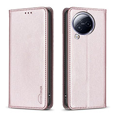 Funda de Cuero Cartera con Soporte Carcasa B22F para Xiaomi Civi 3 5G Oro Rosa