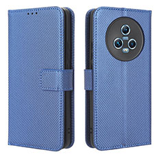 Funda de Cuero Cartera con Soporte Carcasa BY1 para Huawei Honor Magic5 5G Azul