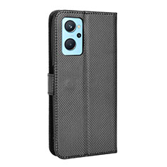 Funda de Cuero Cartera con Soporte Carcasa BY1 para Oppo A96 4G Negro