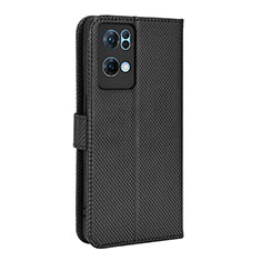 Funda de Cuero Cartera con Soporte Carcasa BY1 para Oppo Reno7 Pro 5G Negro