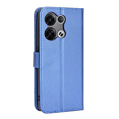 Funda de Cuero Cartera con Soporte Carcasa BY1 para Oppo Reno8 Pro+ Plus 5G Azul