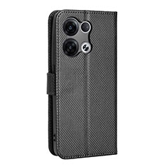 Funda de Cuero Cartera con Soporte Carcasa BY1 para Oppo Reno8 Pro+ Plus 5G Negro