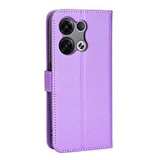 Funda de Cuero Cartera con Soporte Carcasa BY1 para Oppo Reno9 Pro+ Plus 5G Morado