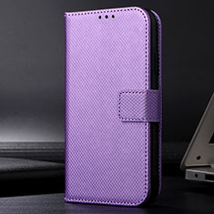 Funda de Cuero Cartera con Soporte Carcasa BY1 para Samsung Galaxy A01 Core Morado