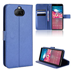 Funda de Cuero Cartera con Soporte Carcasa BY1 para Sony Xperia 8 Lite Azul