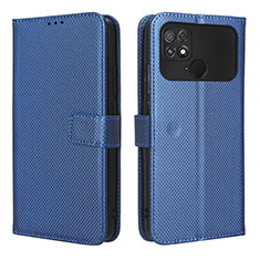 Funda de Cuero Cartera con Soporte Carcasa BY1 para Xiaomi Poco C40 Azul