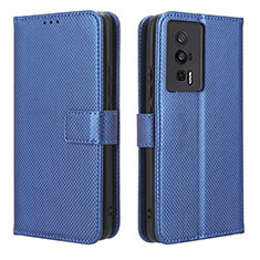 Funda de Cuero Cartera con Soporte Carcasa BY1 para Xiaomi Poco F5 Pro 5G Azul