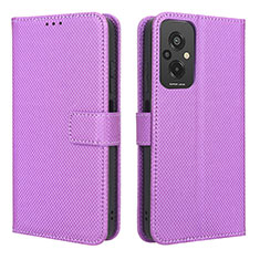 Funda de Cuero Cartera con Soporte Carcasa BY1 para Xiaomi Redmi 11 Prime 4G Morado