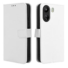 Funda de Cuero Cartera con Soporte Carcasa BY1 para Xiaomi Redmi 13C Blanco